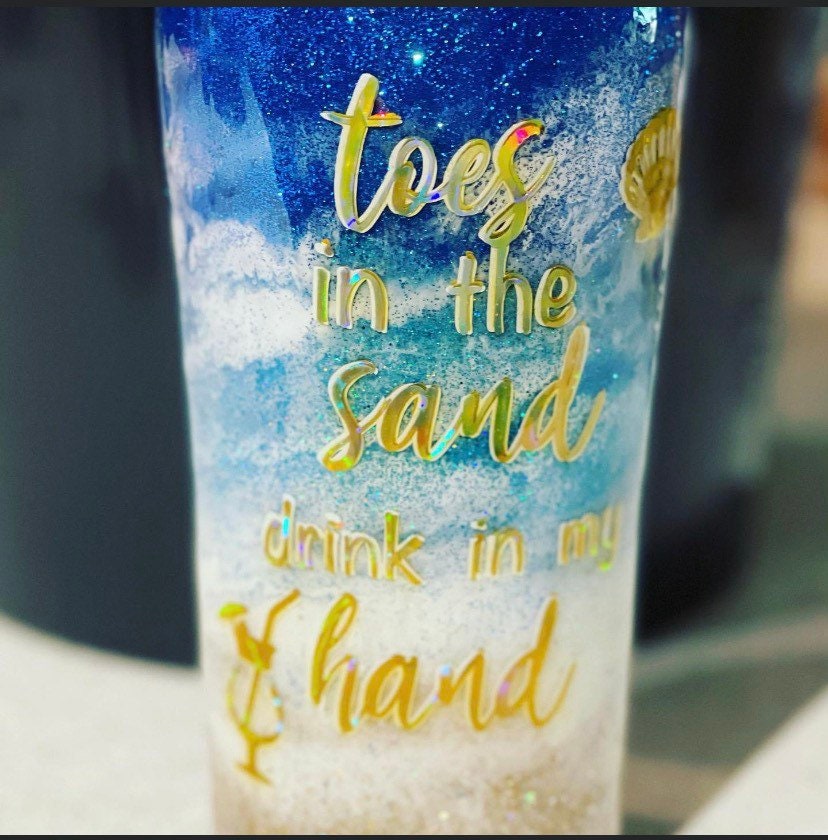 Beach custom tumbler