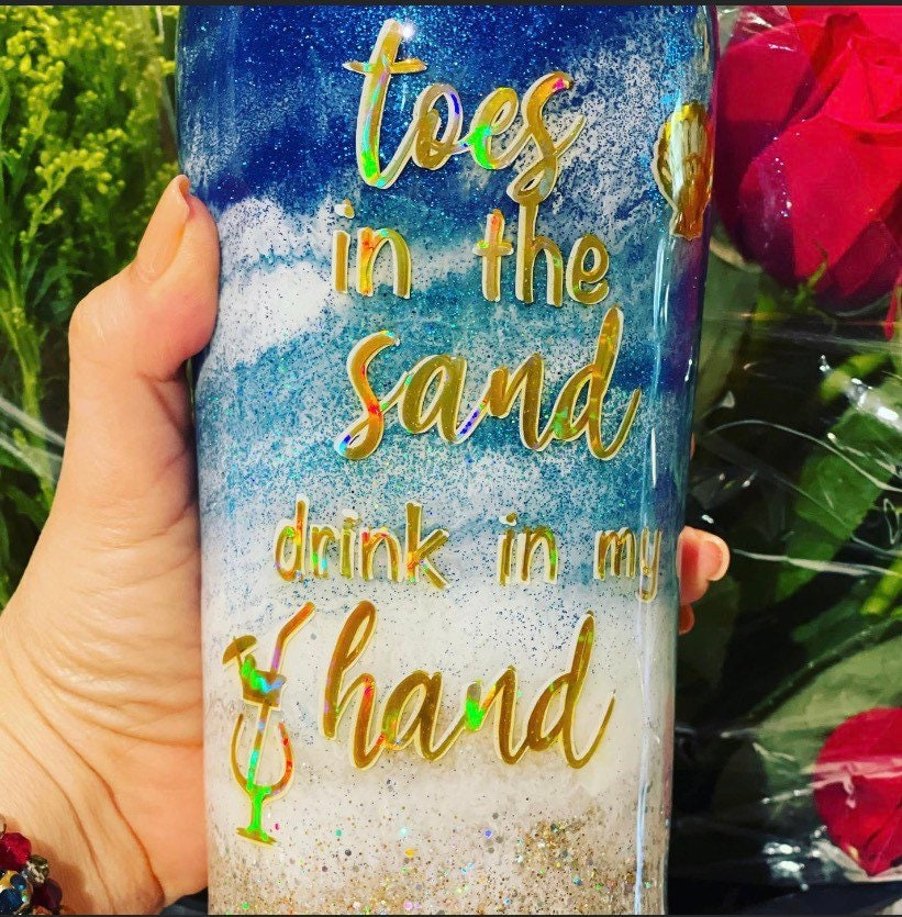 Beach custom tumbler